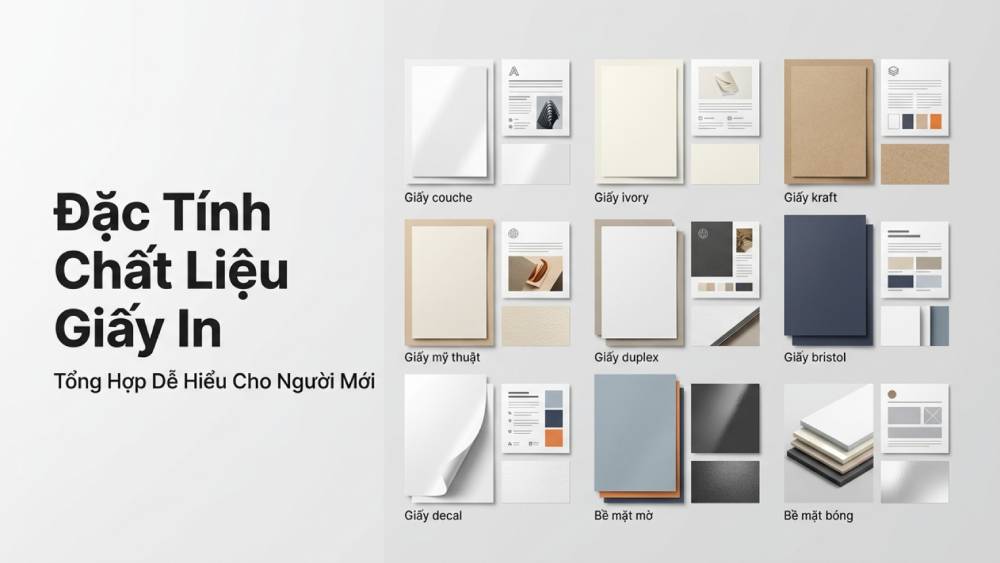 Bảng Tổng Hợp Đặc Tính Chất Liệu Giấy In