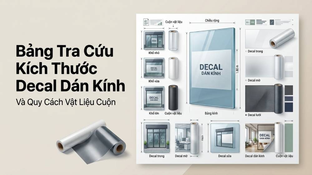 Bảng Tra Cứu Kích Thước Decal Dán Kính Chuẩn Và Quy Cách Vật Liệu Cuộn