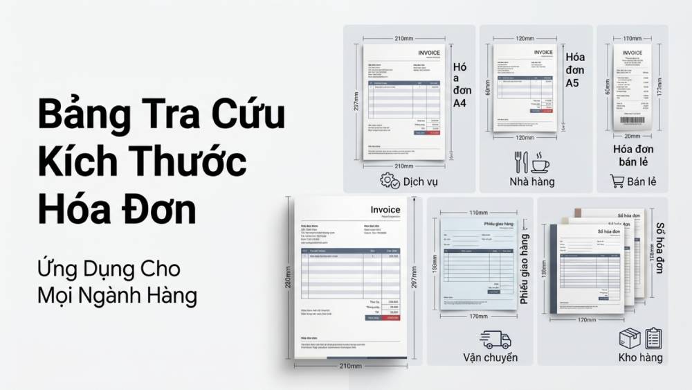 Bảng Tra Cứu Kích Thước Hóa Đơn Chuẩn Và Ứng Dụng Thực Tế Cho Mọi Ngành Hàng