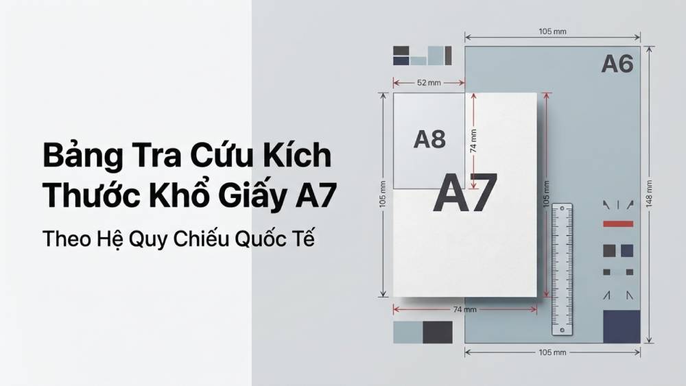 Bảng tra cứu kích thước khổ giấy a7 chuẩn xác theo hệ quy chiếu quốc tế