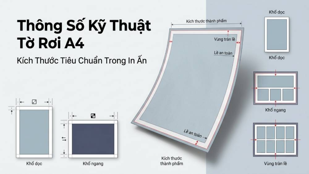 Bảng Tra Cứu Thông Số Kỹ Thuật Và Kích Thước Tờ Rơi A4 Tiêu Chuẩn Trong Thiết Kế In Ấn