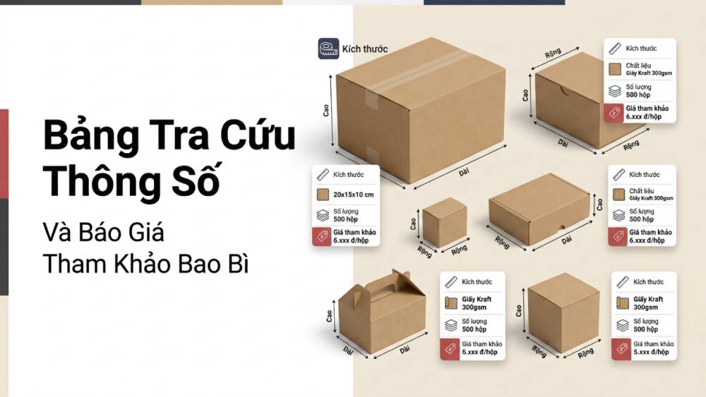 Bảng Tra Cứu Thông Số Và Báo Giá Tham Khảo Bao Bì