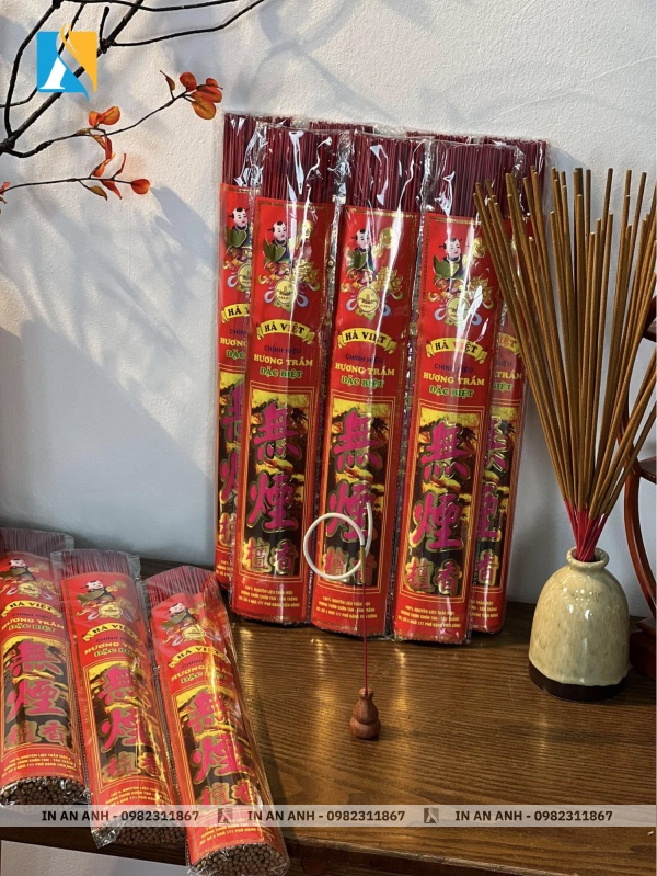 Mẫu thiết kế bao bì đựng nhang mang đậm yếu tố tâm linh và phong thủy