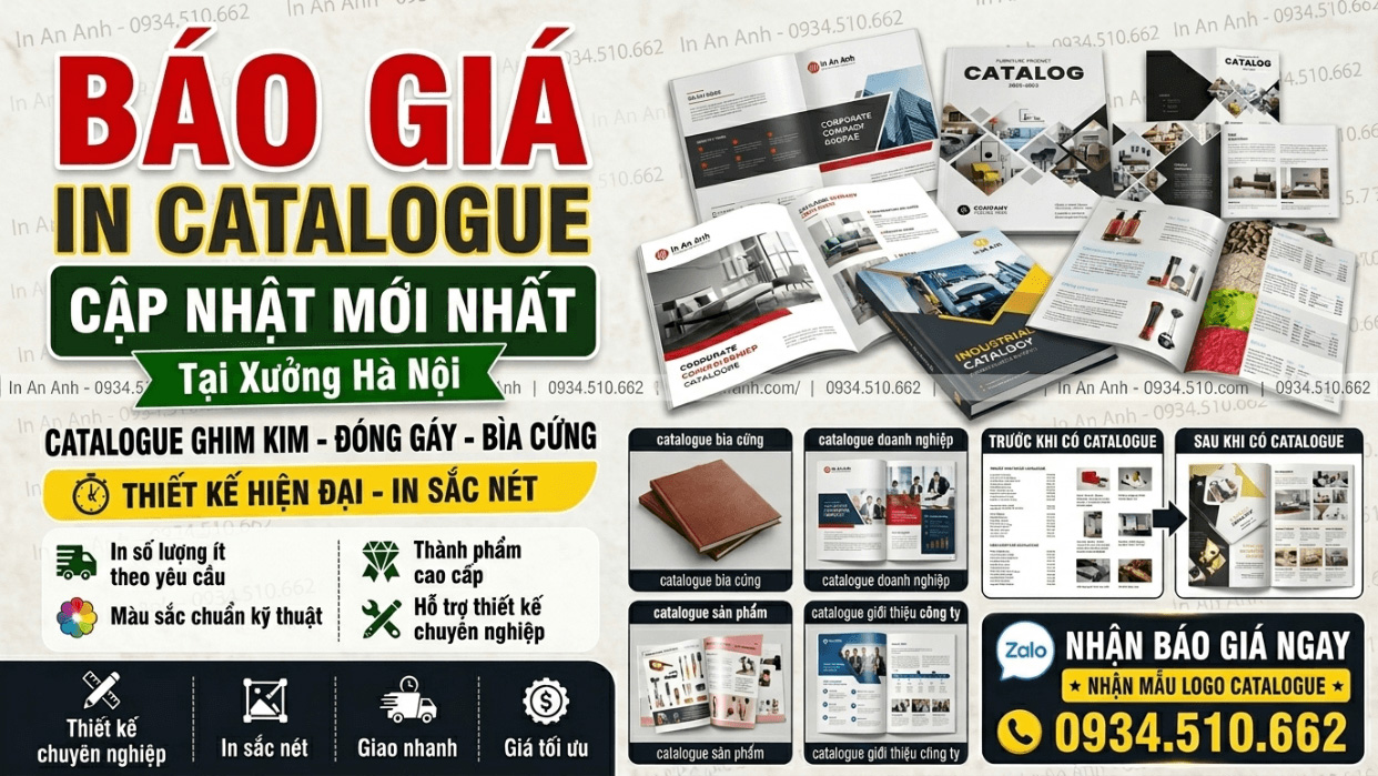 Báo giá in catalogue số lượng ít