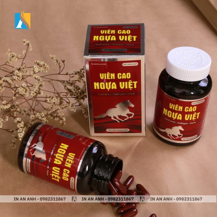 Mẫu hộp cao ngựa mẫu đứng phong cách Đông y