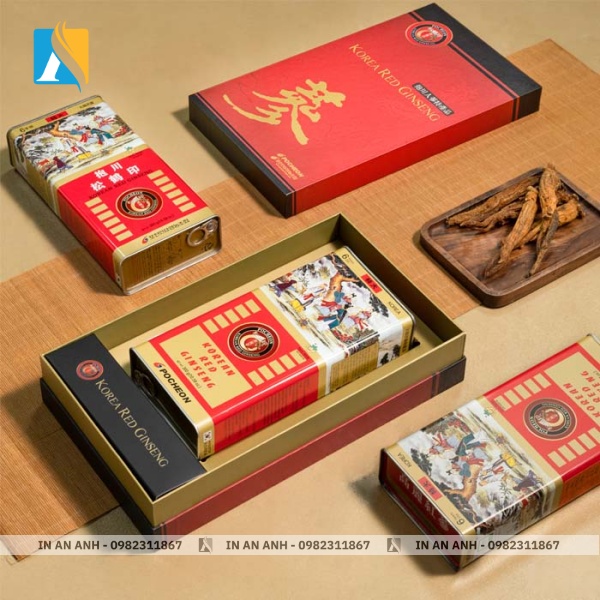 Hộp sâm Hàn Quốc bằng thiếc chắc chắn