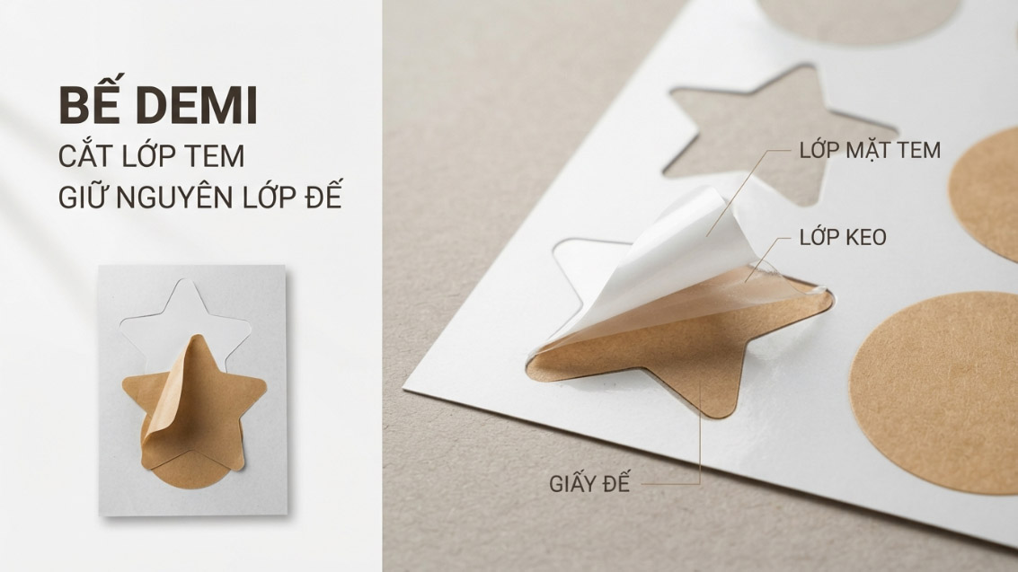 Bế Demi Là Gì? Kỹ Thuật Cắt Chuẩn Cho Tem Decal — định nghĩa dễ hiểu
