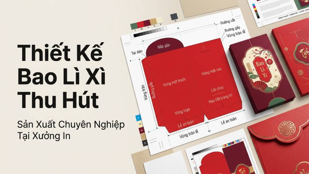Bí quyết thiết kế bao lì xì thu hút và quy trình sản xuất chuyên nghiệp tại xưởng in