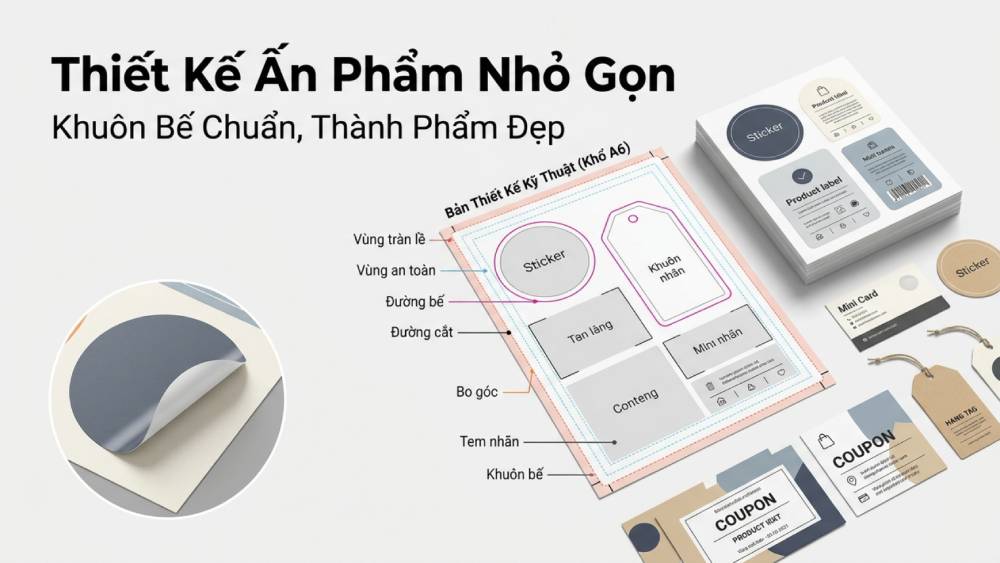 Bí quyết thiết kế đồ họa và ứng dụng khuôn bế chuẩn cho ấn phẩm nhỏ gọn