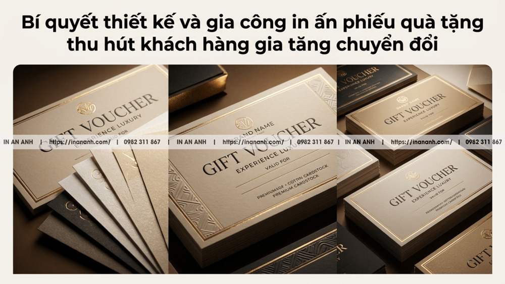 Bí quyết thiết kế và gia công in ấn phiếu quà tặng thu hút khách hàng gia tăng chuyển đổi