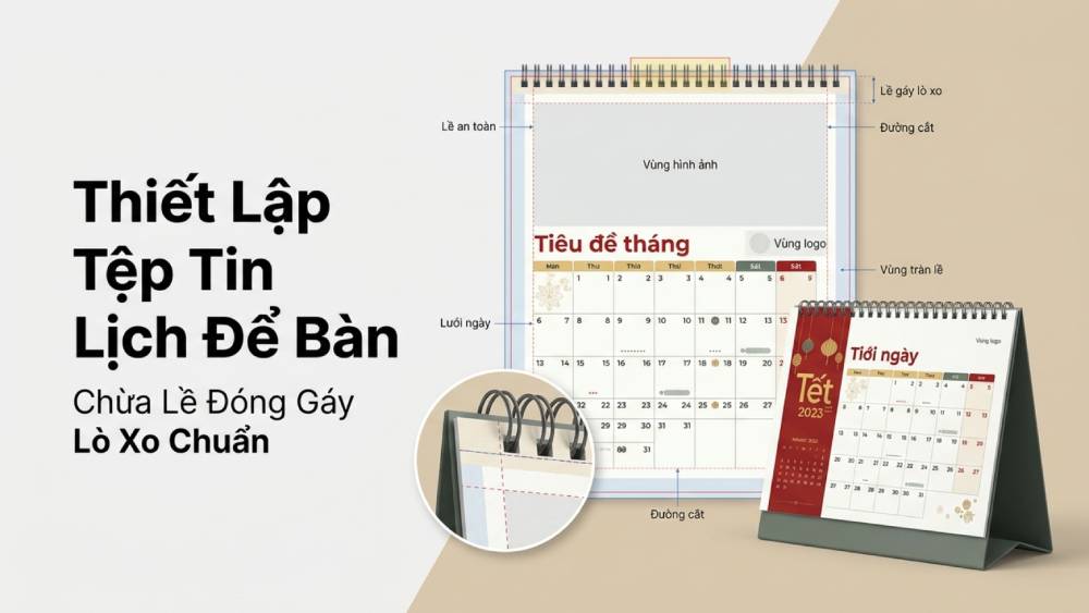 Bí quyết thiết lập tệp tin đồ họa và quy chuẩn chừa lề đóng gáy lò xo