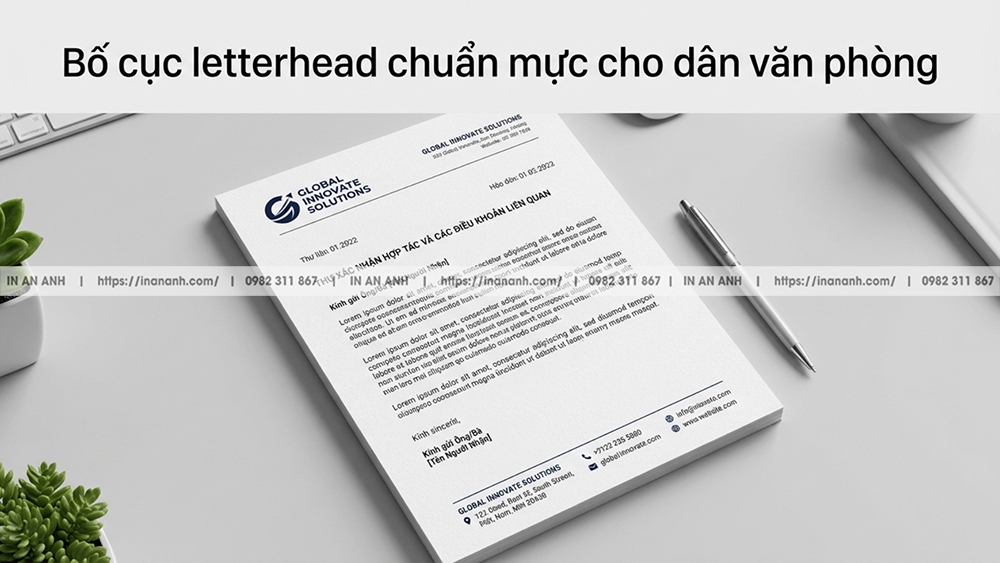 Bố Cục Letterhead Chuẩn Mực Cho Dân Văn Phòng