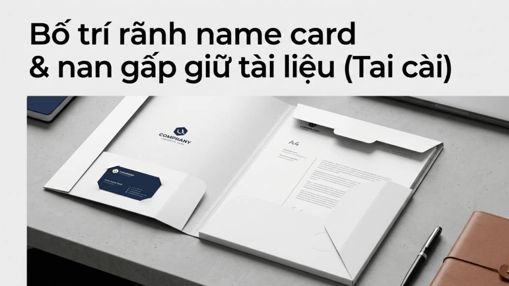Bố Trí Rãnh Name Card Và Nắp Gập Giữ Tài Liệu Tại Cài