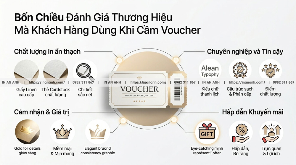 Bốn Chiều Đánh Giá Thương Hiệu Mà Khách Hàng Dùng Khi Cầm Voucher