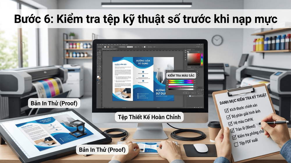 Bước 6 Rà Soát Tệp Kỹ Thuật Số Trước Khi Đổ Mực