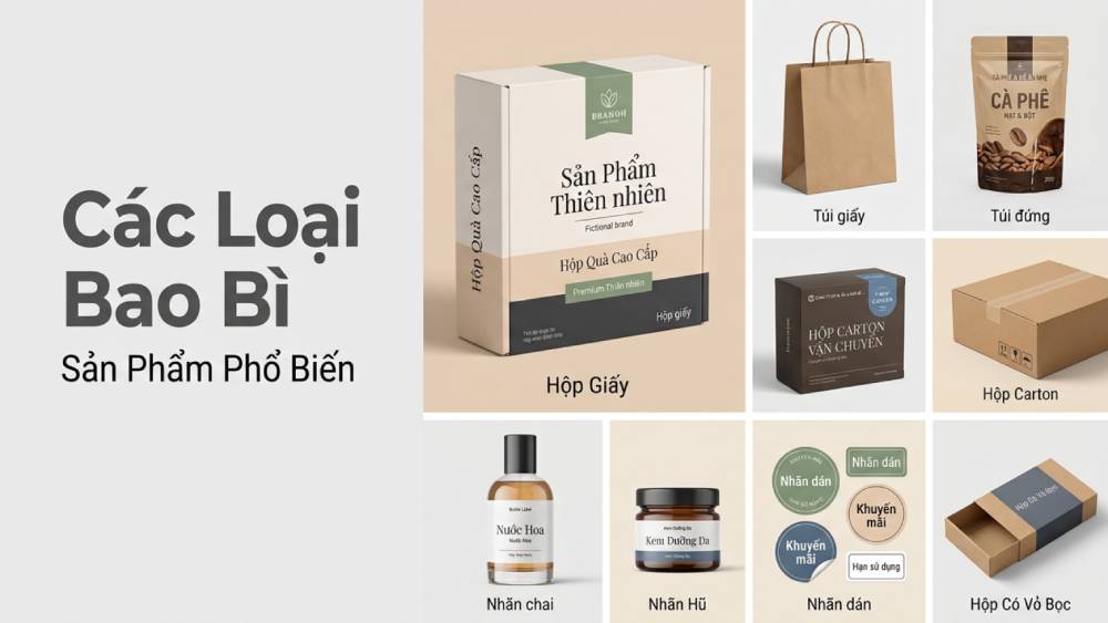 Các Loại Bao Bì Sản Phẩm Phổ Biến