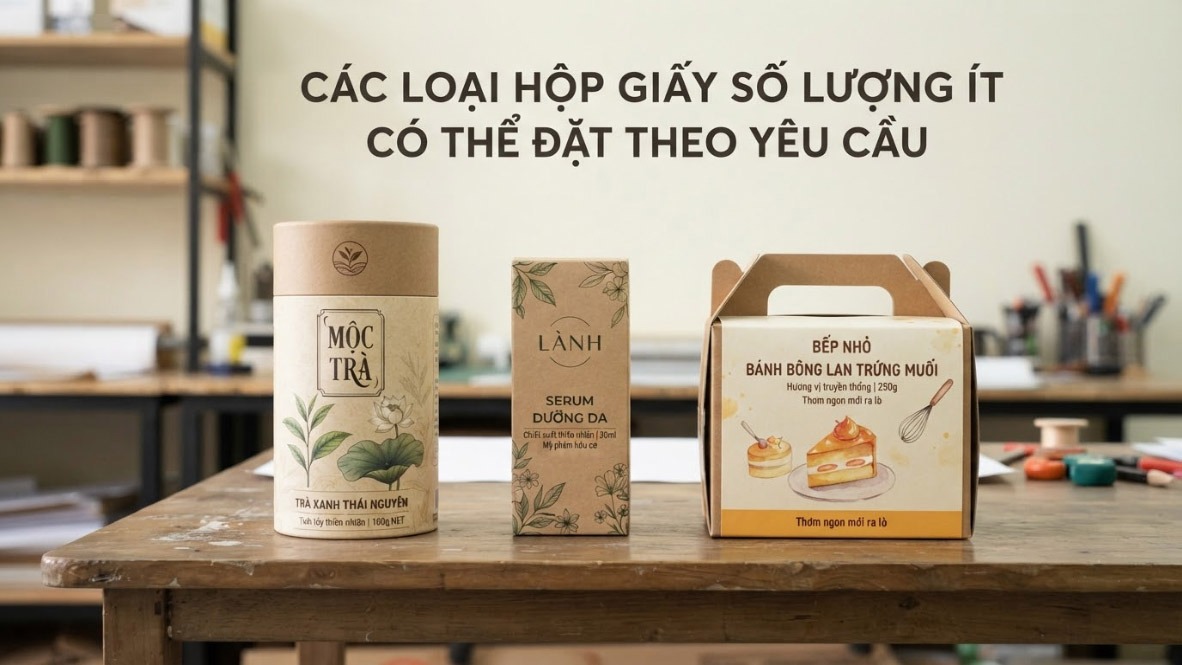 Các Loại Hộp Giấy Số Lượng Ít Có Thể Đặt Theo Yêu Cầu