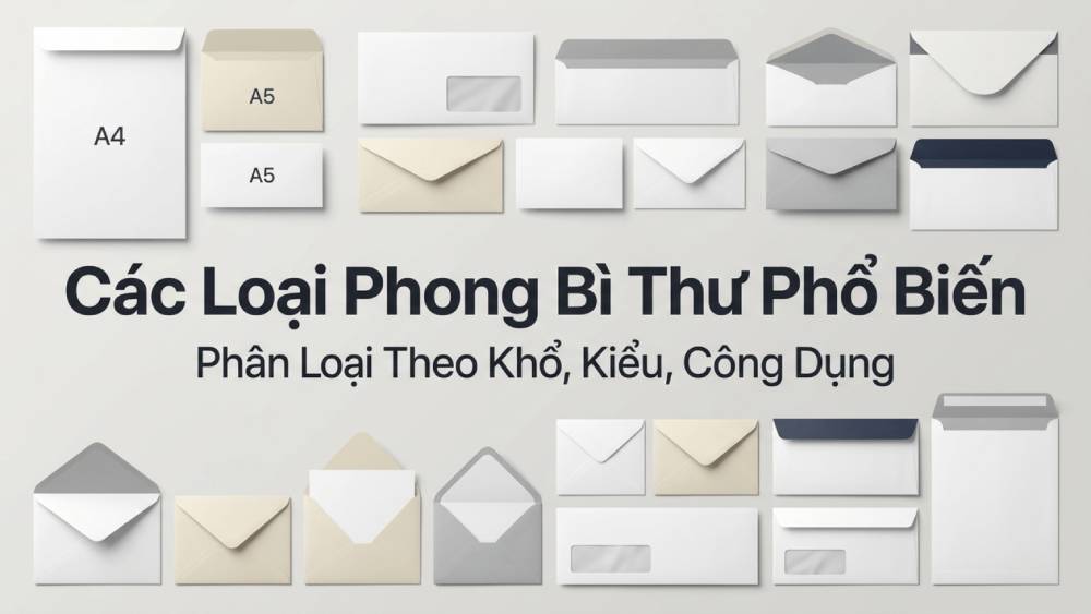Các Loại Phong Bì Thư Phổ Biến: Phân Loại Theo Khổ, Kiểu Và Công Dụng