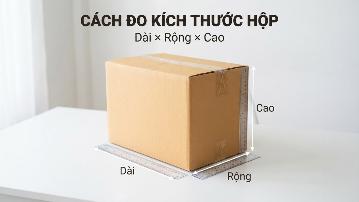 Cách Đo Dài Rộng Cao Của Hộp Giấy