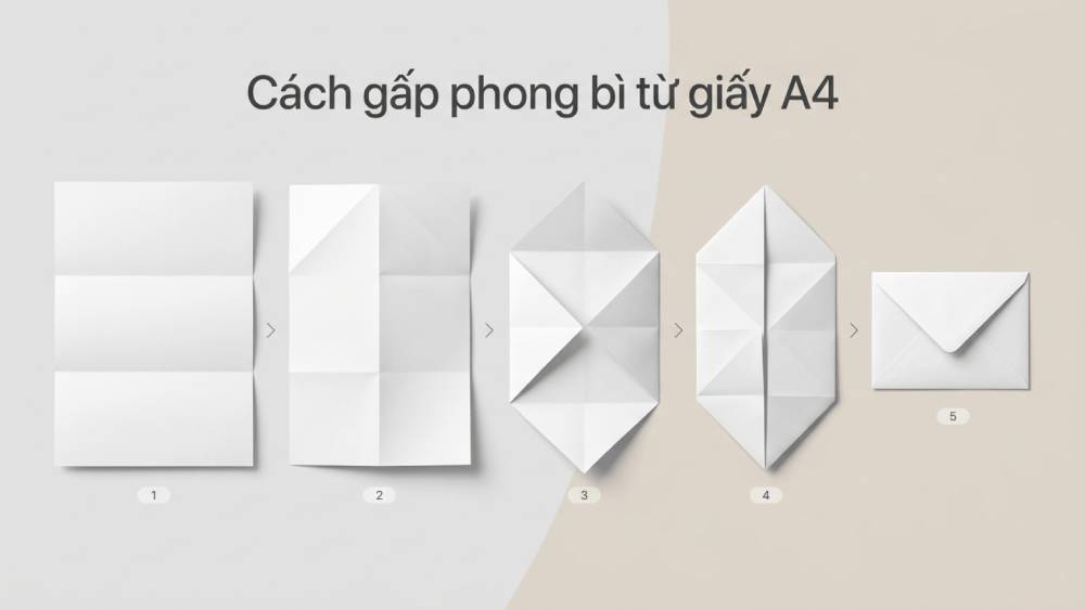Cách Gấp Phong Bì Từ Giấy A4