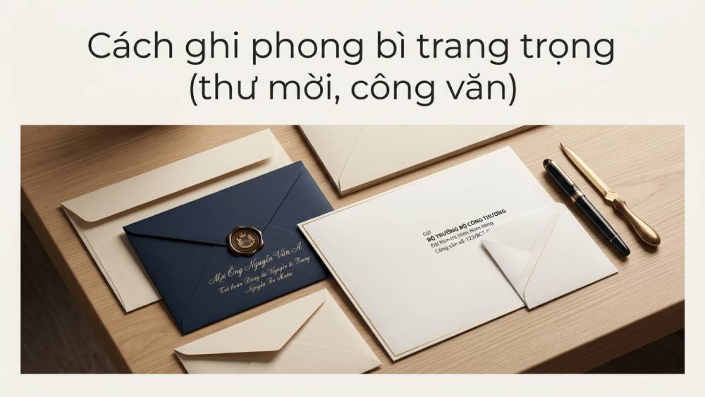 Cách Ghi Phong Bì Trang Trọng Thư Mời, Công Văn
