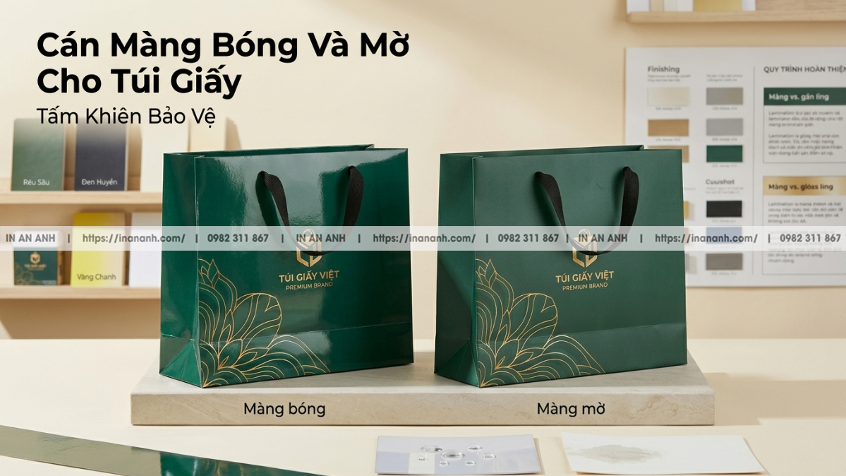 Cán Màng Bóng Vs Mờ Cho Túi Giấy — Tấm Khiên Bảo Vệ
