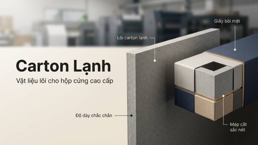 Carton Lạnh Là Gì? Cấu Tạo, Đặc Điểm & Giấy Bồi (C150, Mỹ Thuật) Làm Hộp Cứng