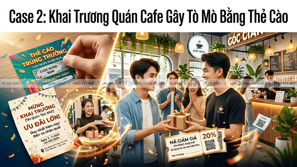 Case 2: Quán Cafe Khai Trương Tạo Hiệu Ứng Tò Mò Bằng Thẻ Cào