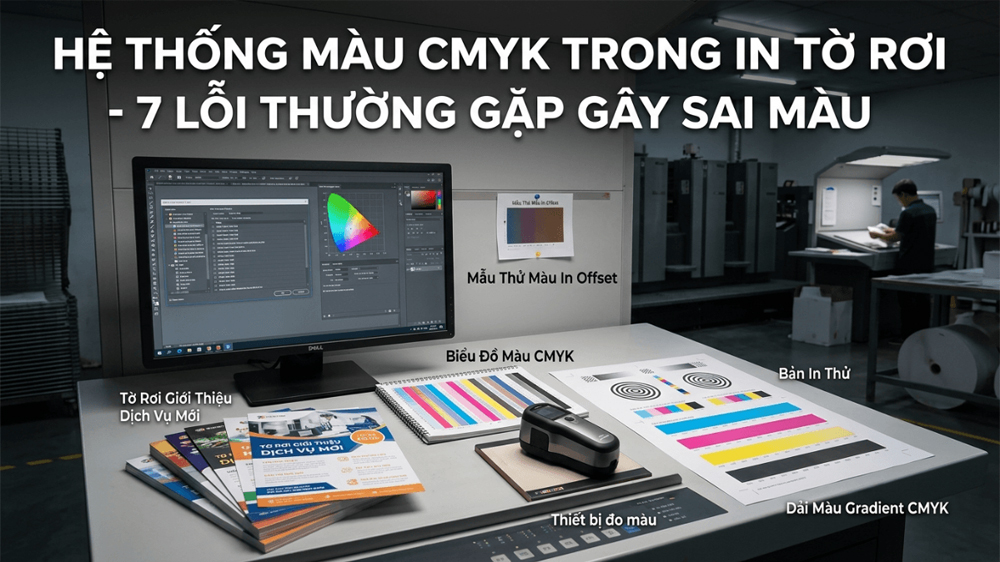 Hệ Màu CMYK Trong In Tờ Rơi - 7 Lỗi Phổ Biến Khiến Bản In Sai Màu