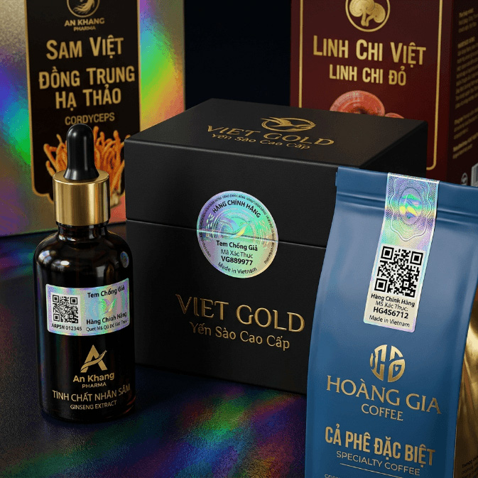 Decal 7 màu hologram chống giả in tem tại In An Anh