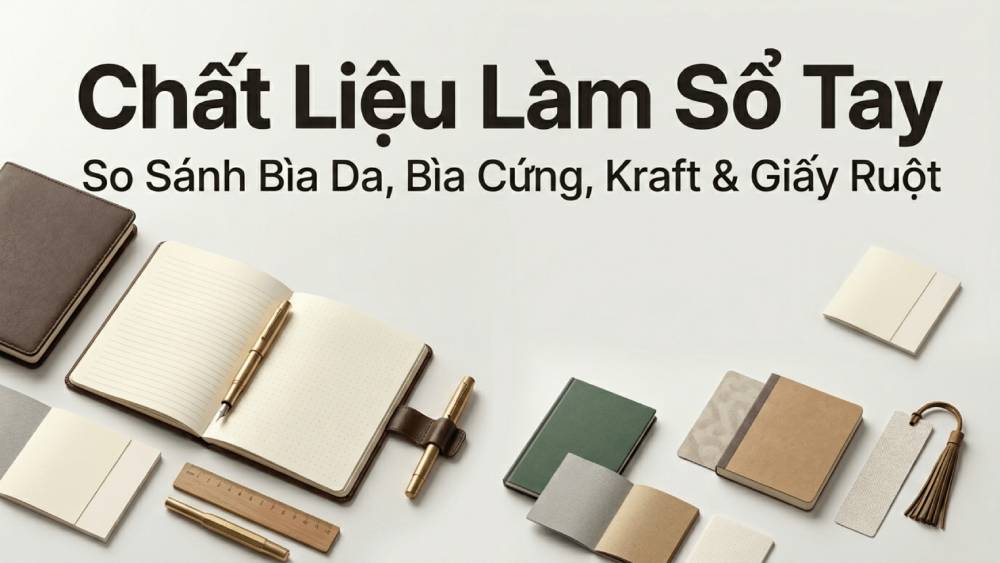 Chất Liệu Làm Sổ Tay: So Sánh Bìa Da, Bìa Cứng, Kraft Và Giấy Ruột