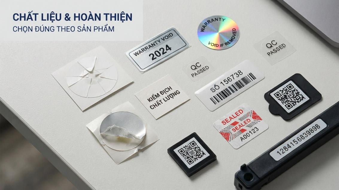 Chất liệu và tùy chọn hoàn thiện phù hợp cho nhóm sản phẩm này