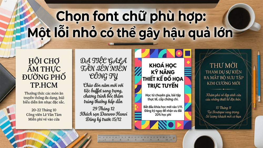 Chọn Font Chữ: Sai Một Ly Đi Một Dặm