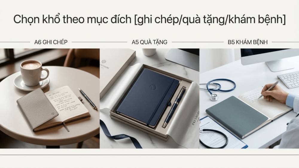 Chọn Khổ Theo Mục Đích: Ghi Chép, Quà Tặng, Khám Bệnh