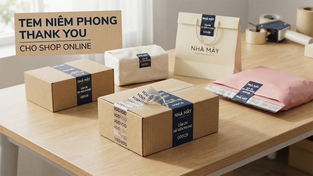 Chống Bom Hàng Shop Online Bằng Tem Niêm Phong Thank You