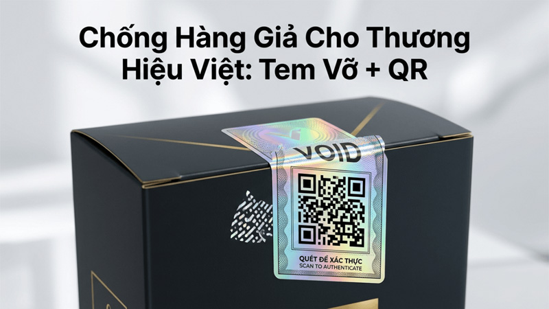 Chống Hàng Giả Cho Thương Hiệu Việt: Tem Vỡ + QR