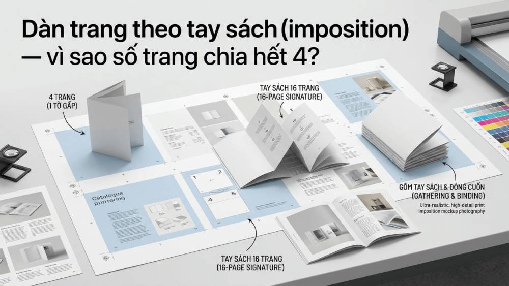 Dàn Trang Theo Tay Sách (Imposition): Vì Sao Số Trang Chia Hết Cho 4?