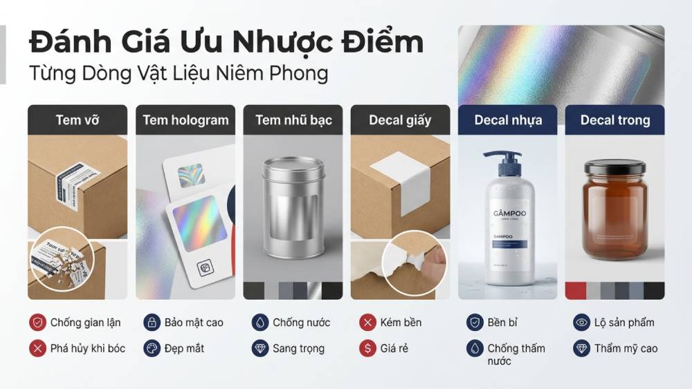 Đánh Giá Ưu Điểm Và Nhược Điểm Của Từng Dòng Vật Liệu In Ấn Niêm Phong