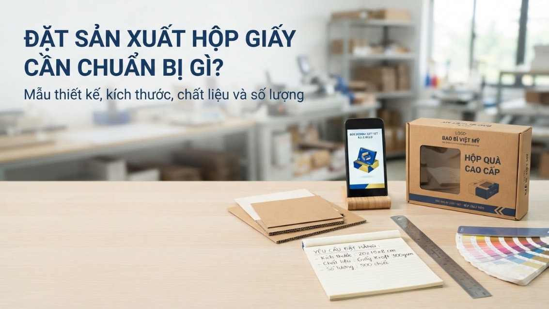 Đặt sản xuất hộp giấy cần chuẩn bị gì?
