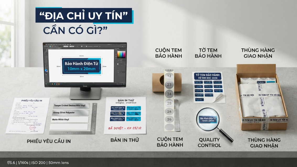 Địa Chỉ In Tem Bảo Hành Hà Nội Uy Tín gồm những gì