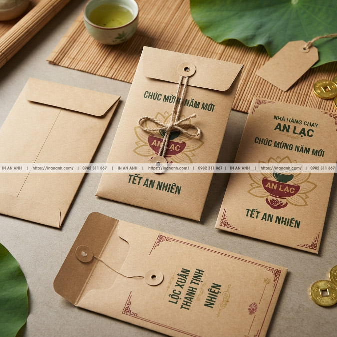 Dịch Vụ In Bao Lì Xì Kraft Màu Sáng Tạo