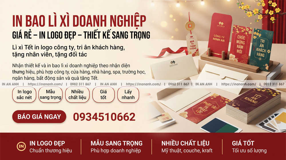 Dịch Vụ In Bao Lì Xì Doanh Nghiệp Chuyên Nghiệp