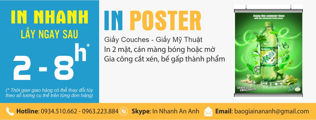 In poster đẹp, in nhanh tại In An Anh