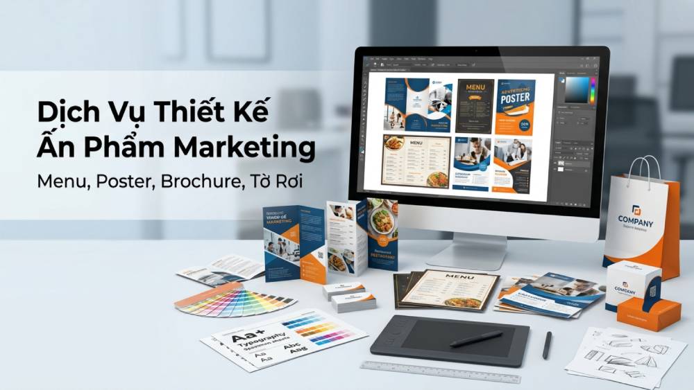 Dịch Vụ Thiết Kế Ấn Phẩm Marketing - Menu, Poster, Brochure, Tờ Rơi