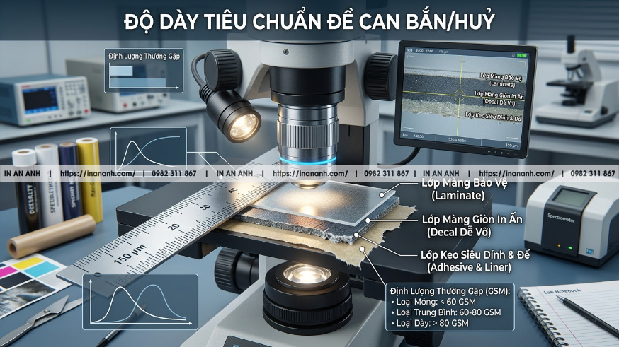 Định Lượng Và Độ Dày Decal Vỡ Bao Nhiêu Là Chuẩn
