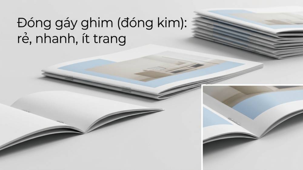 Đóng Gáy Ghim (Đóng Kim): Rẻ, Nhanh, Ít Trang