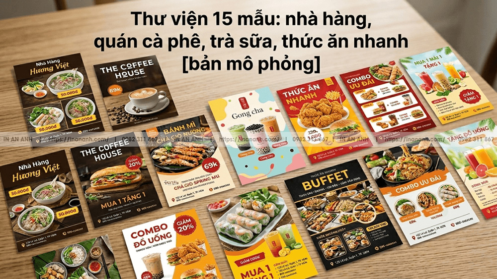 Gallery 15 Mẫu: Nhà Hàng/Cafe/Trà Sữa/Fast Food [Mockup]