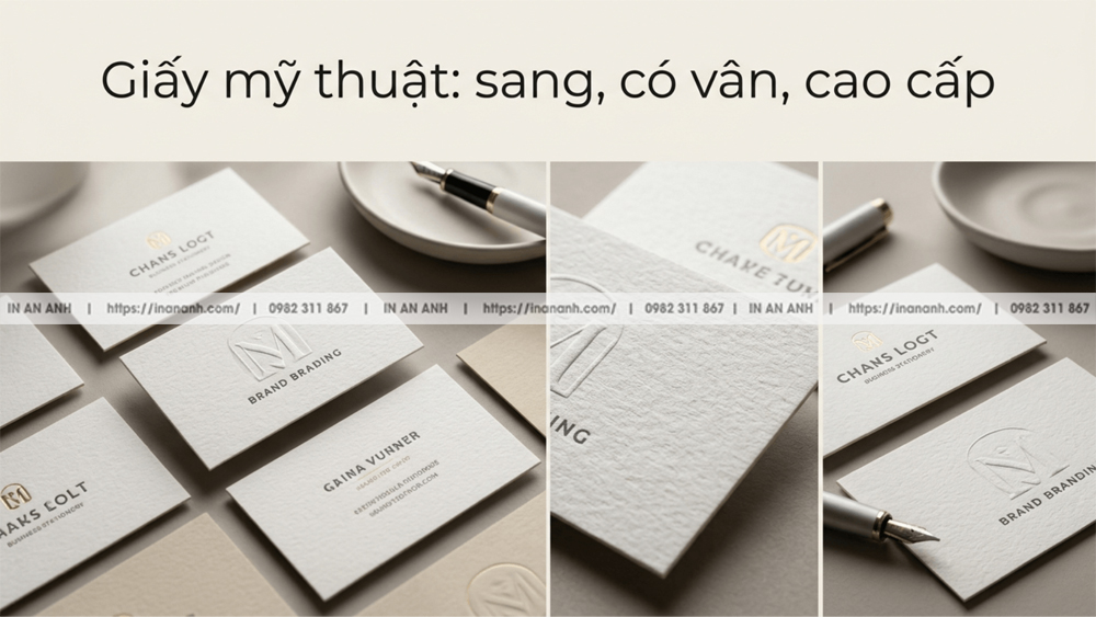 Giấy Mỹ Thuật: Sang, Có Vân, Cao Cấp