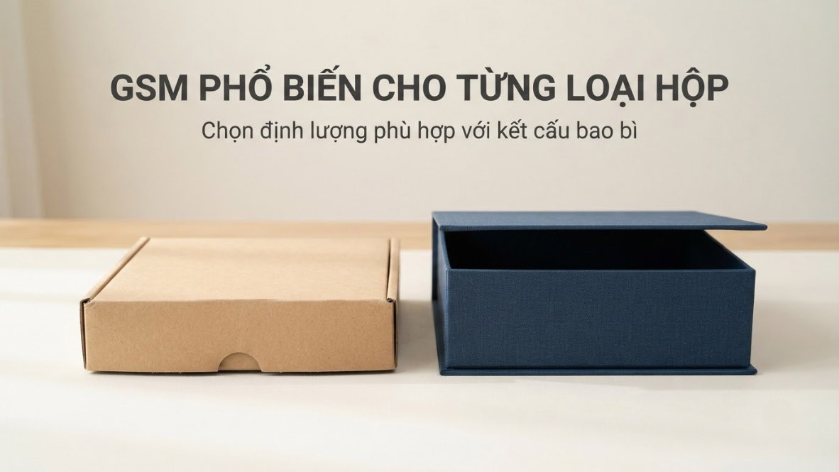 GMS phù hợp cho các loại hộp giấy