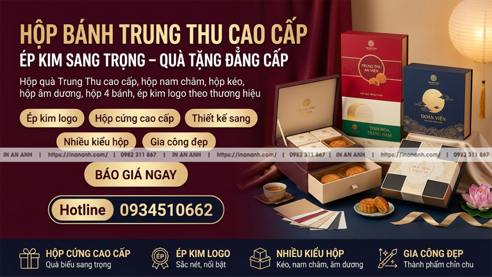Hộp Bánh Trung Thu 4 Bánh Cao Cấp
